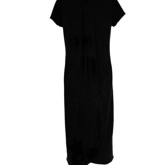 Rag & Bone Black Ribbed Short Sleeve ‎ Maxi Dress Size Small - Picture 3 of 8